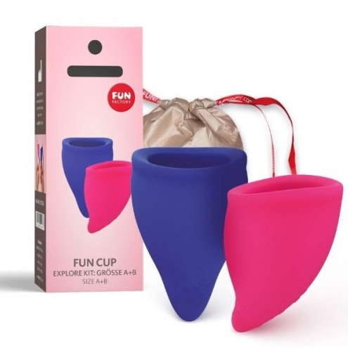 Менструальные чаши Fun Factory Fun Cup Explore Kit Size A 20 мл + Size B 30 мл - фото 1 - id-p187657154