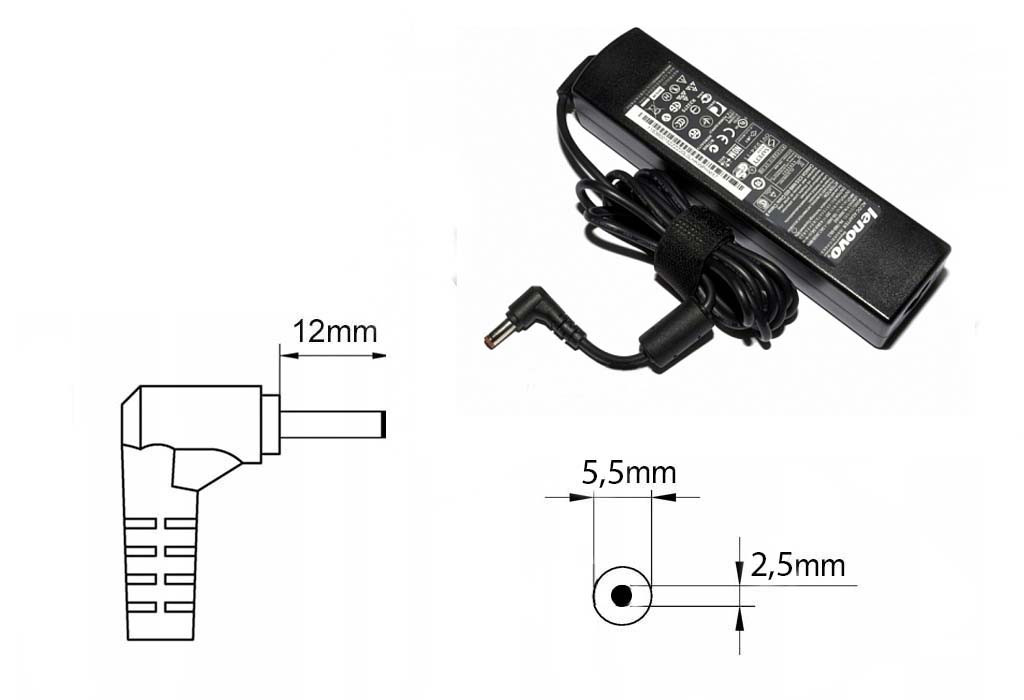 Оригинальная зарядка (блок питания) для ноутбука Lenovo ADP-90RHB, ADP-90DD B, CPA-A090, 90W, штекер 5.5x2.5мм