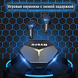 Беспроводные Bluetooth наушники с сенсорным управлением и шумоподавлением (черные), фото 4