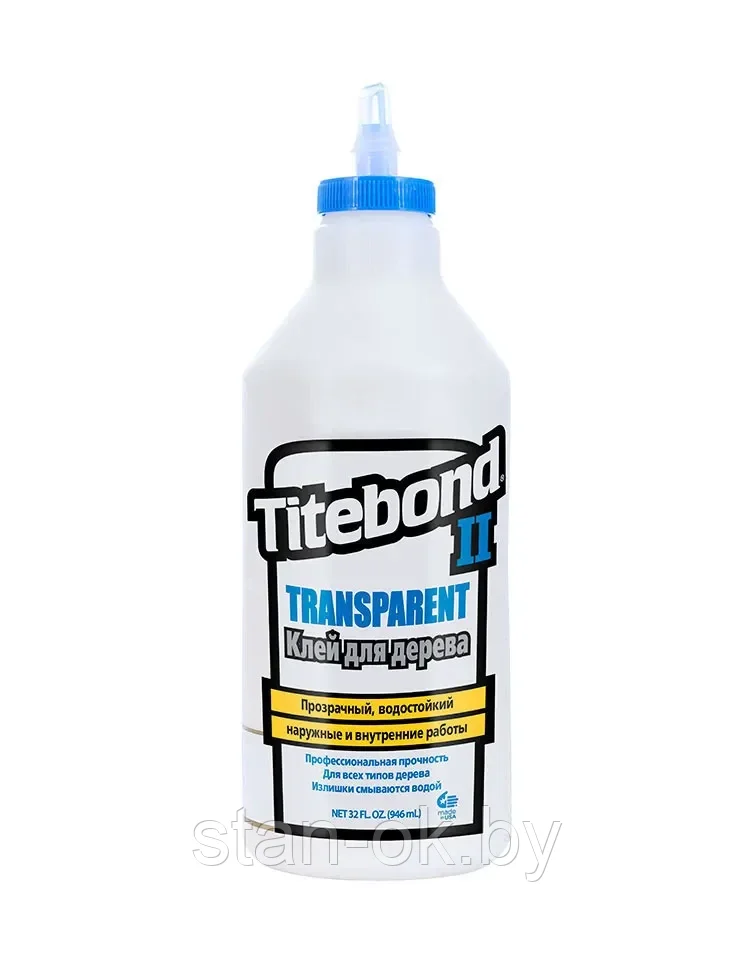 Клей Transparent II Premium Wood Glue 946 мл. TB1125 - фото 1 - id-p187659232