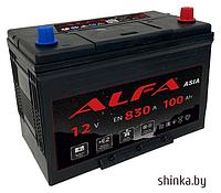 Автомобильный аккумулятор ALFA Asia JR 830A (100 А·ч)