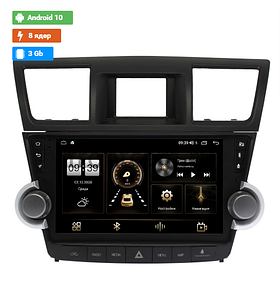 Штатное головное устройство Toyota Highlander 2 (2007-2013) для авто с усилителем на Android 10 (3/32 +4G)