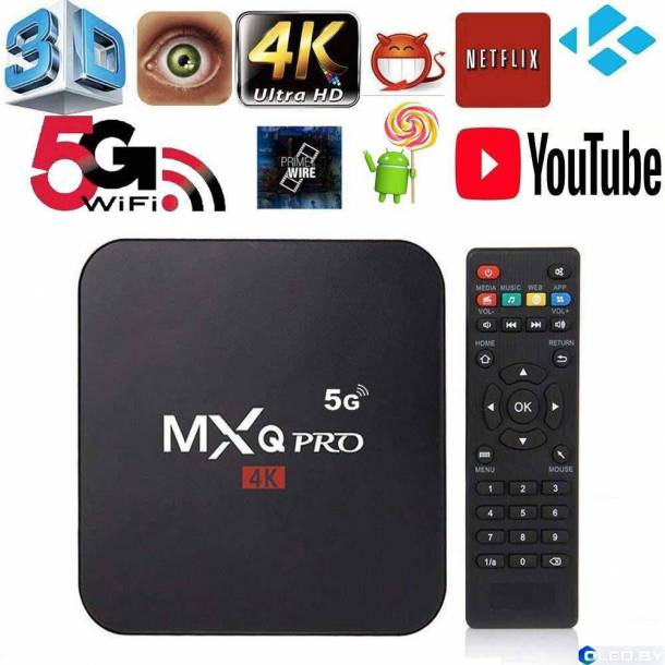 Смарт тв приставка MXQ PRO 4K Plus 5G - фото 1 - id-p187659755