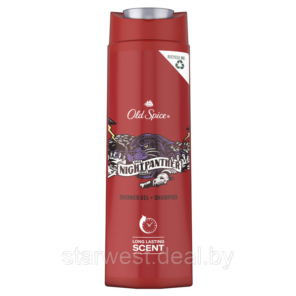 Old Spice XL NIGHT PANTHER 400 мл Гель для душа и Шампунь 2 в 1 мужской - фото 1 - id-p176216720