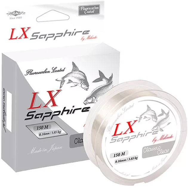 Леска Mikado LX SAPPHIRE CLASSIC CLEAR 0.16mm - 150m - фото 1 - id-p187662179