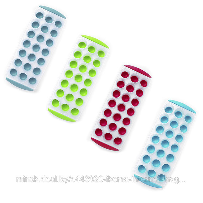 Форма для льда силиконовая "Кружки" (29,5*11,5*2 см.) разные цвета
