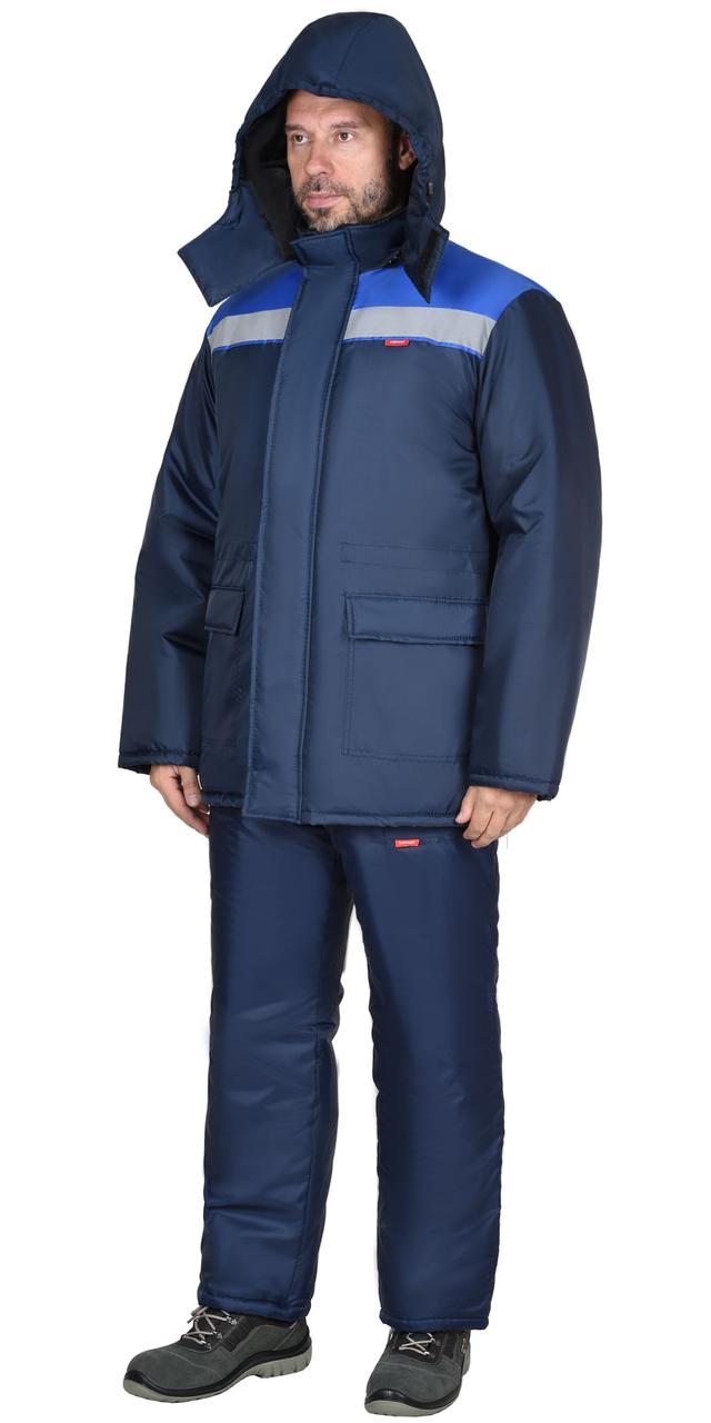 Куртка СИРИУС-БРИГАДИР темно-синяя с васильковым и СОП - фото 4 - id-p127417348