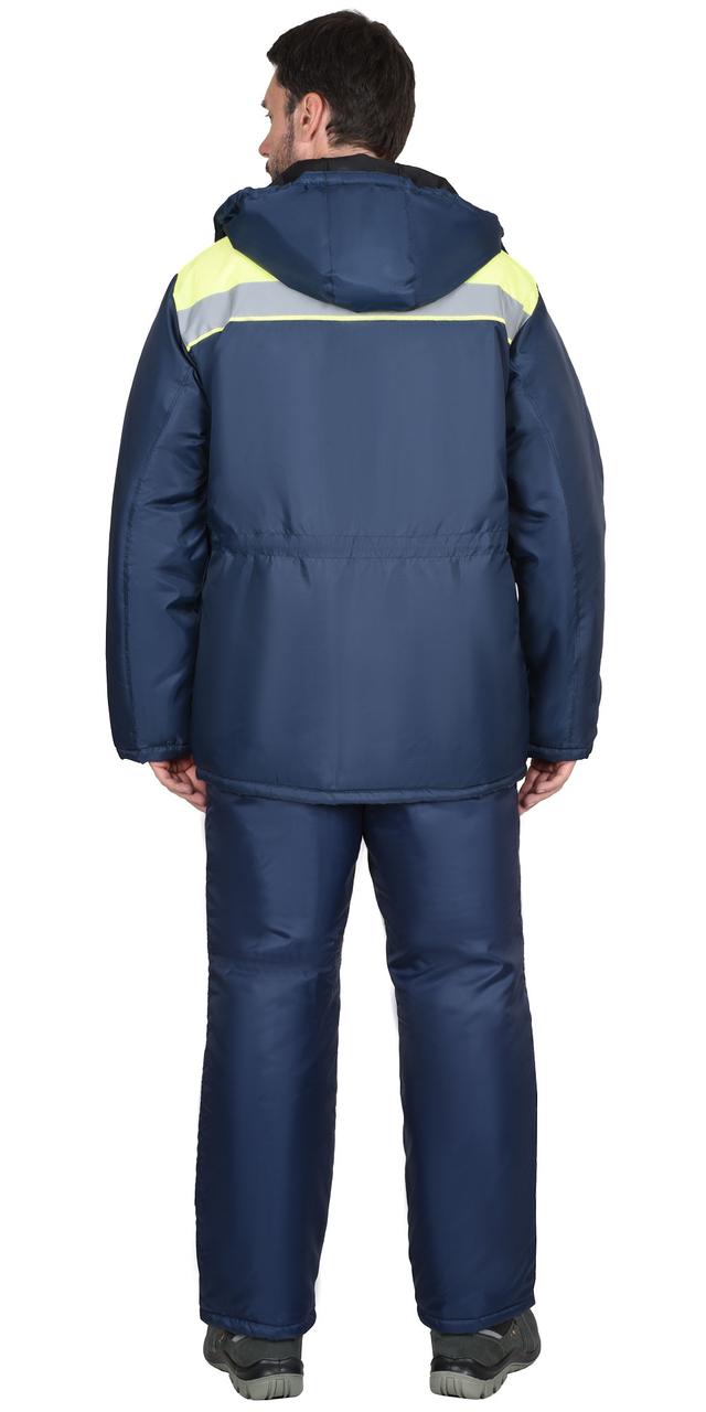 Куртка СИРИУС-БРИГАДИР темно-синяя с неоновым и СОП - фото 2 - id-p127417417