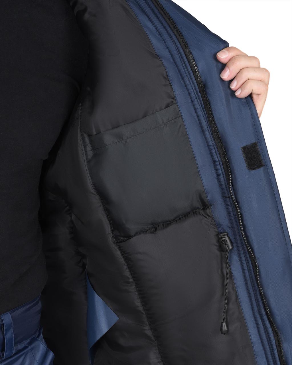 Куртка СИРИУС-БРИГАДИР темно-синяя с неоновым и СОП - фото 5 - id-p127417417