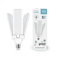 Светодиодная лампа Gauss Basic 22W 2100lm 4000K E27 Клевер-3 LED