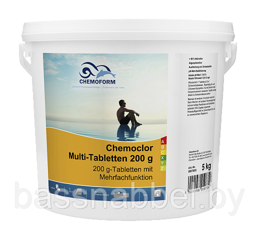 Химия для бассейна CHEMOFORM All-in-one Мульти-таблетки 200 г 5 кг, Германия