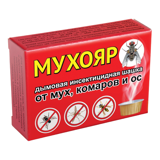 Мухояр дымовая шашка от мух, комаров и ос, 50 г - фото 1 - id-p184498733