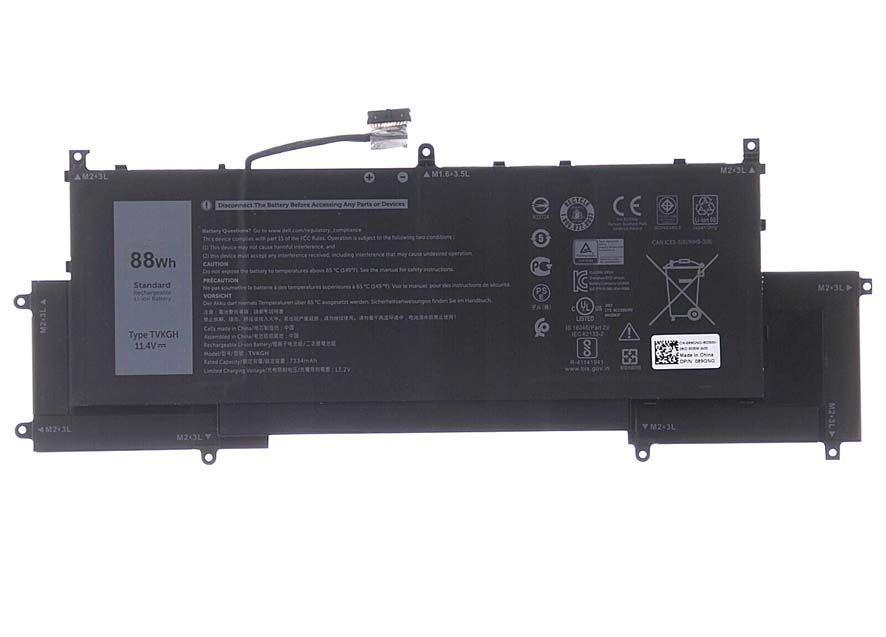 Аккумулятор (батарея) TVKGH для ноутбука Dell Latitude 9510, 7.6В 88Wh/7334мАч