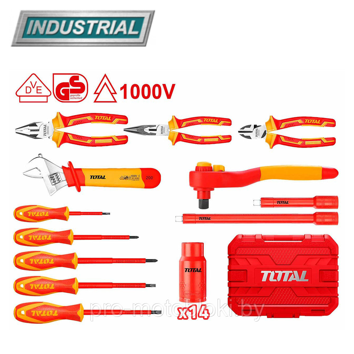 Набор инструментов диэлектрических TOTAL THKITH2601 (26 предметов)