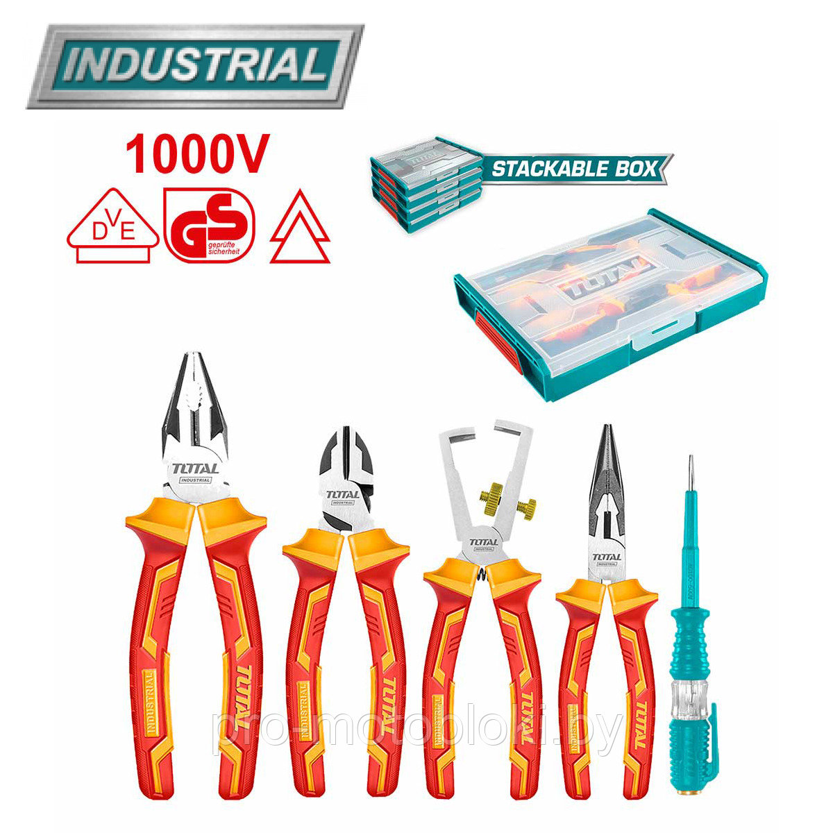 Набор инструментов диэлектрических TOTAL THKTV02P051 (5 шт) - фото 1 - id-p187678398