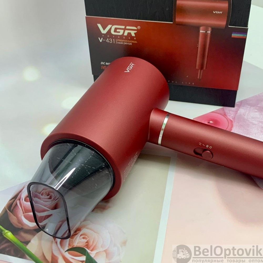 Профессиональный фен для сушки и укладки волос VGR V-431 VOYAGER 1600-1800W (2 темп. режима, 2 скорости) в - фото 4 - id-p187725680