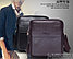 Стильная мужская сумка Polo Videng с плечевым ремнём темно коричневая, фото 9