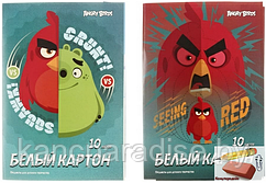 Набор белого картона Angry Birds Movie, А4, 10 листов, мелованный, односторонний