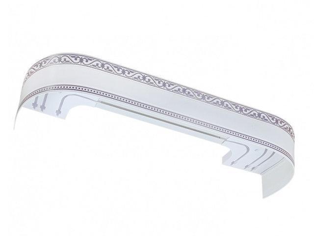 Карниз Legrand Монарх с поворотами 3.0 White-Chrome 48070155