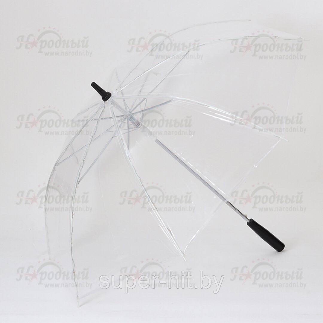 Прозрачный зонтик с подсветкой и фонариком (+чехол) - фото 7 - id-p98817080