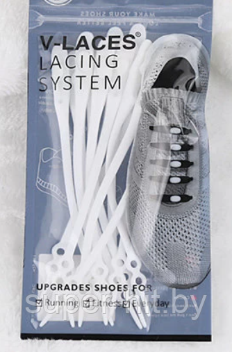Силиконовые шнурки для обуви (Model 2) Белый - фото 1 - id-p187736711