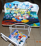 Детский столик и стульчик "Микки Маус №3". Комплект растущей мебели., фото 2