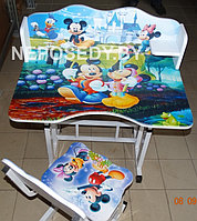 Детский столик и стульчик "Микки Маус №3". Комплект растущей мебели., фото 1