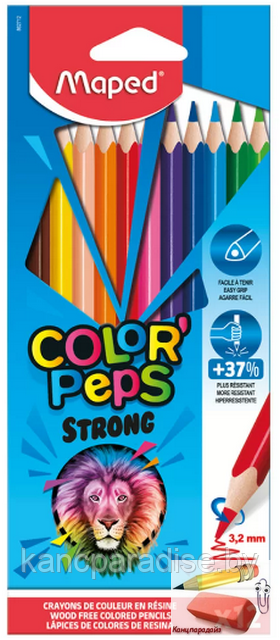 Карандаши Maped Color Peps Strong, 12 цветов - фото 1 - id-p187738954