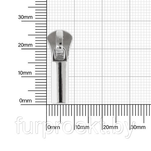Бегунок № 3 д/мет молнии никель полир К