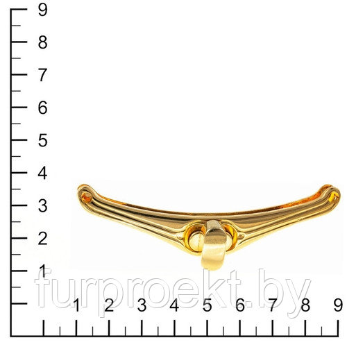 Застежка поворотная К 3510 А золото полированное (2)