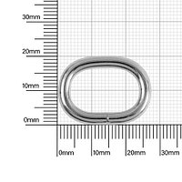 Кольцо овальное 20х13,5мм (3,8мм) никель роллинг D