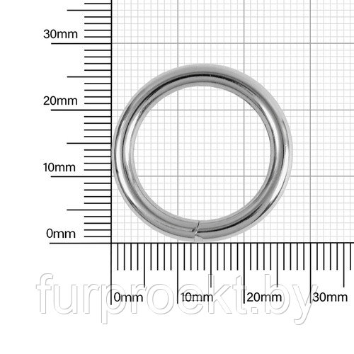 Кольцо №17 разъемн 3,5/19/29 мм никель роллинг D
