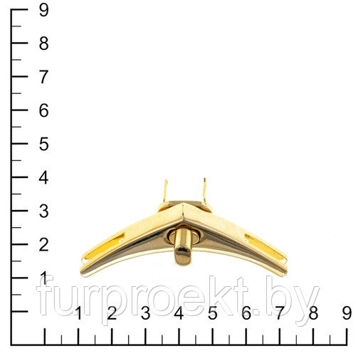 Застежка поворотная К 3242 золото полированное (2)