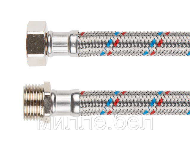 Подводка гибкая, SUS, гайка 3/4" - штуцер 3/4" 40см AV Engineering (16 Bar, 100°С)