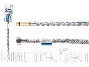 Подводка гибкая, SUS, иголка м10 длинная - гайка 1/2" 60 см AV Engineering (16 Bar, 100°С)