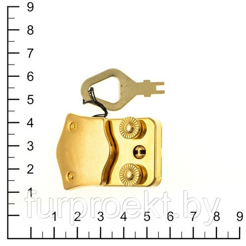 Замок КА 0003 (КS287) золото полированное (2)