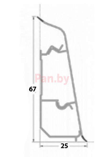Плинтус напольный пластиковый (ПВХ) Декор Пласт 67 LL018 Панга-Панга 2.2м - фото 2 - id-p187744732