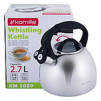 Чайник Kamille 2,7 л из нержавеющей стали со свистком KM-1089