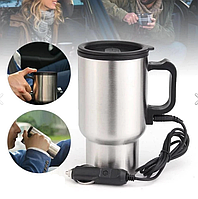 Термокружка с подогревом от прикуривателя ELECTRIC MUG STAINLESS STEEL 140Z