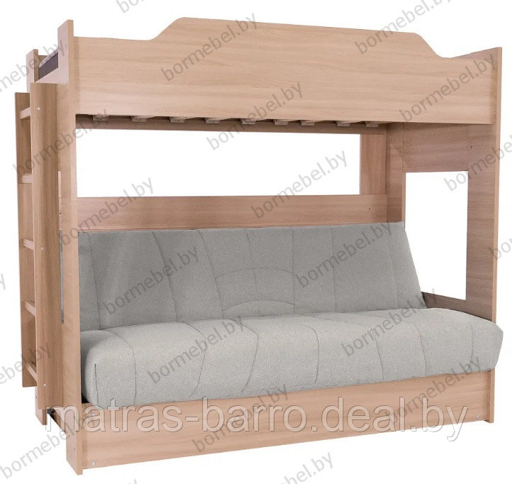 Кровать двухъярусная Прованс с диван-кроватью - фото 9 - id-p115310758