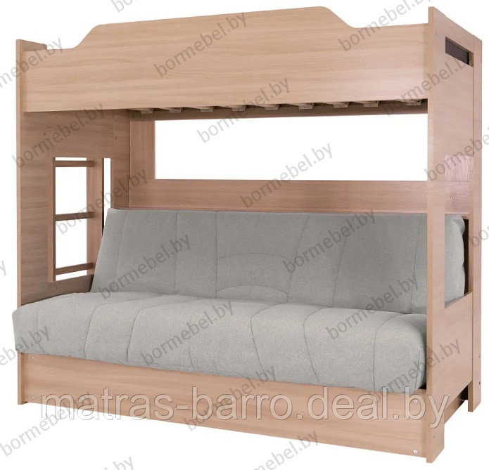Кровать двухъярусная Прованс с диван-кроватью - фото 10 - id-p115310758