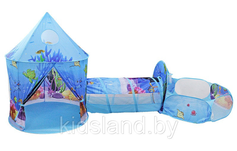 Детский игровой домик - палатка с тоннелем и бассейном, арт. RE1313B