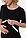 1-Ф 55802 Футболка женская для беременных и кормящих черный, фото 5