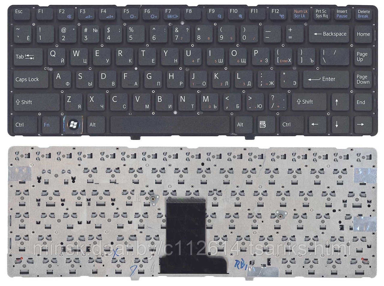 Клавиатура для ноутбука Sony Vaio VPC-EA черная, с рамкой - фото 1 - id-p101236982