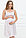 П47504 Сорочка женская для беременных и кормящих белый/лиловый, фото 4