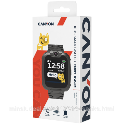 CANYON Tommy KW-31, Kids smartwatch, 1.54 inch colorful screen, Camera 0.3MP, Mirco SIM card, 32+32MB, - фото 6 - id-p187759401