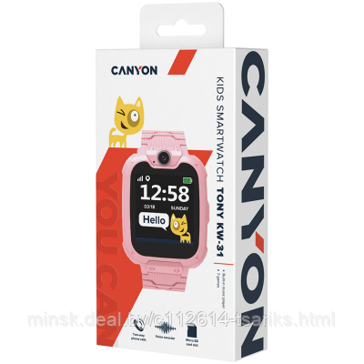 CANYON Tommy KW-31, Kids smartwatch, 1.54 inch colorful screen, Camera 0.3MP, Mirco SIM card, 32+32MB, - фото 6 - id-p187759211