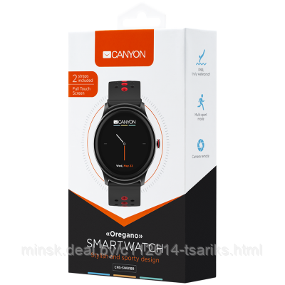 CANYON Oregano SW-81 Smart watch, 1.3inches IPS full touch screen, Alloy+plastic body,IP68 waterproof, - фото 6 - id-p187759203