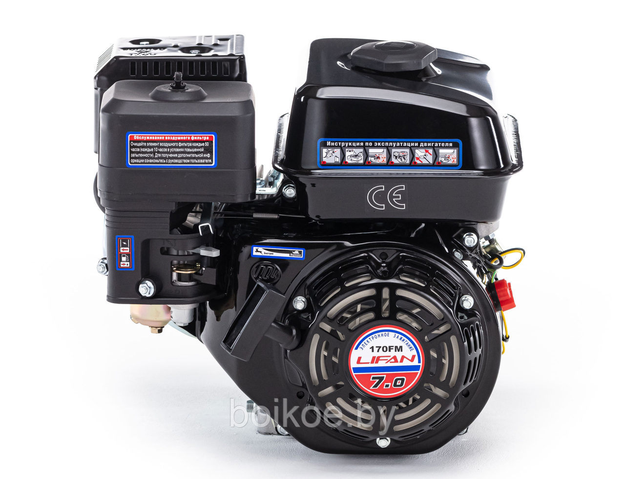Двигатель бензиновый Lifan 170FM (7 л.с., шпонка 19,05 мм) - фото 1 - id-p187760615