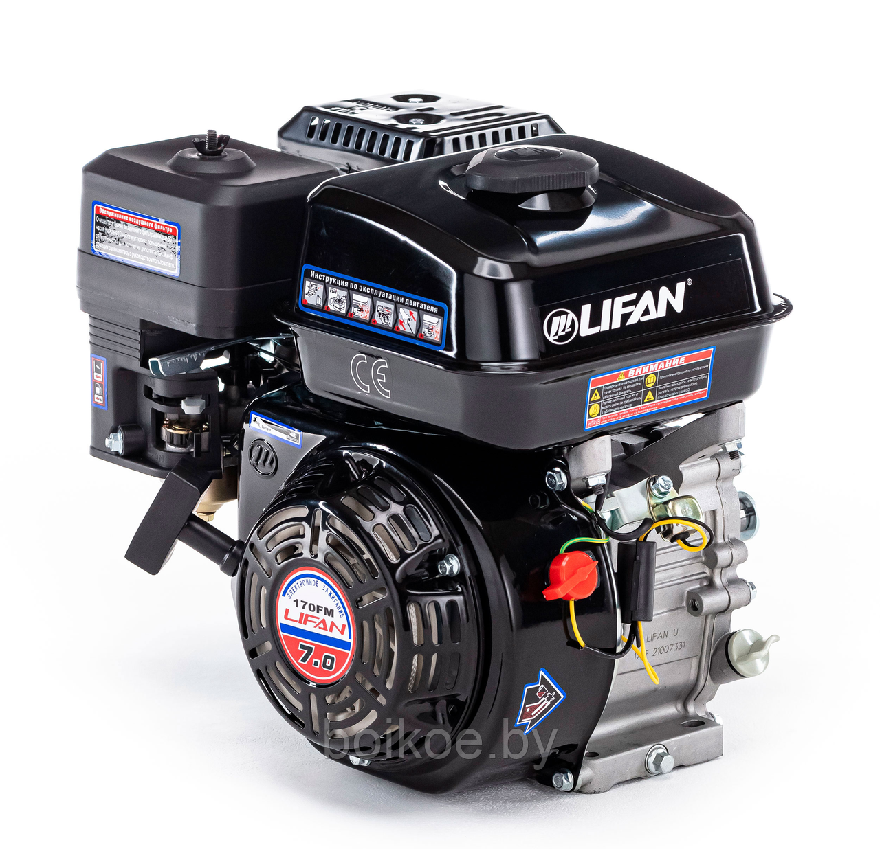 Двигатель бензиновый Lifan 170FM (7 л.с., шпонка 19,05 мм) - фото 2 - id-p187760615
